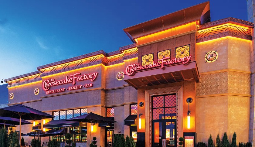 the cheesecake factory menu items