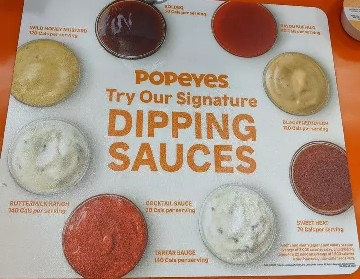 popeyes dipping sauces